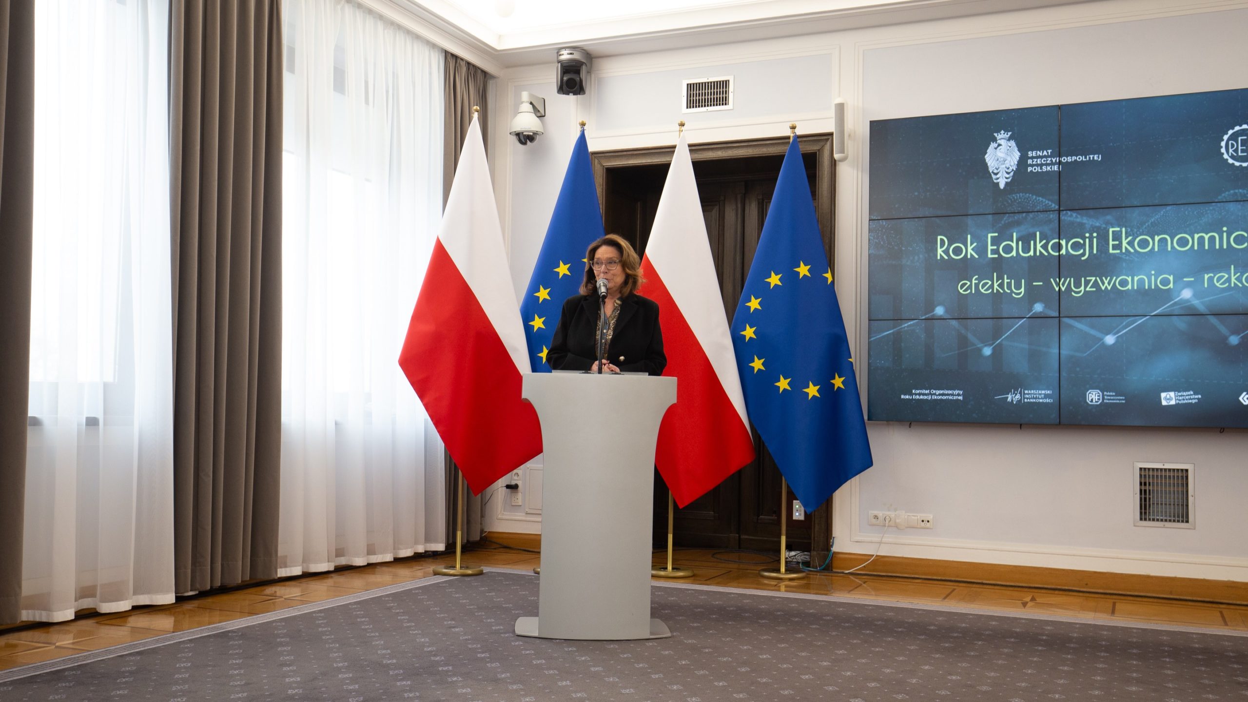 Konferencja „Rok Edukacji Ekonomicznej 2024: efekty – wyzwania – rekomendacje” - 14 stycznia 2025 r., Warszawa, Senat RP - Małgorzata Kidawa-Błońska, Marszałek Senatu XI kadencji