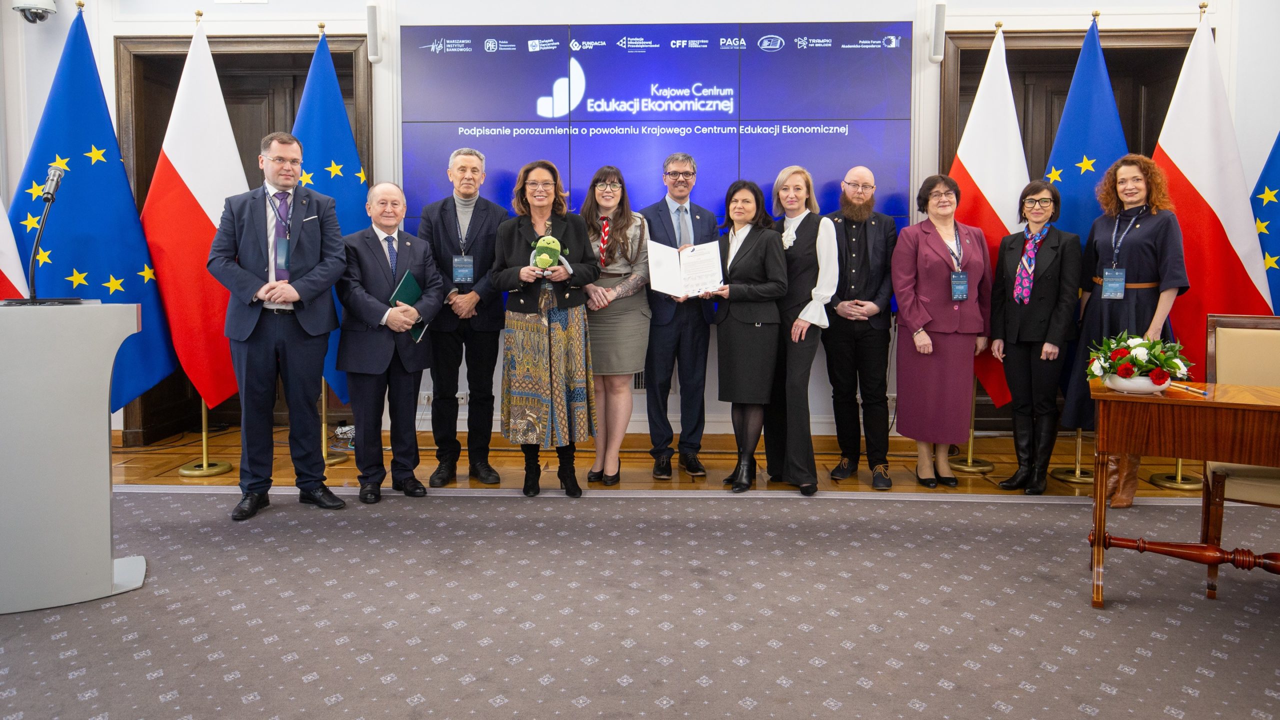 Konferencja „Rok Edukacji Ekonomicznej 2024: efekty – wyzwania – rekomendacje” - 14 stycznia 2025 r., Warszawa, Senat RP - Uroczyste podpisanie porozumienia powołującego Krajowe Centrum Edukacji Ekonomicznej - KCEE