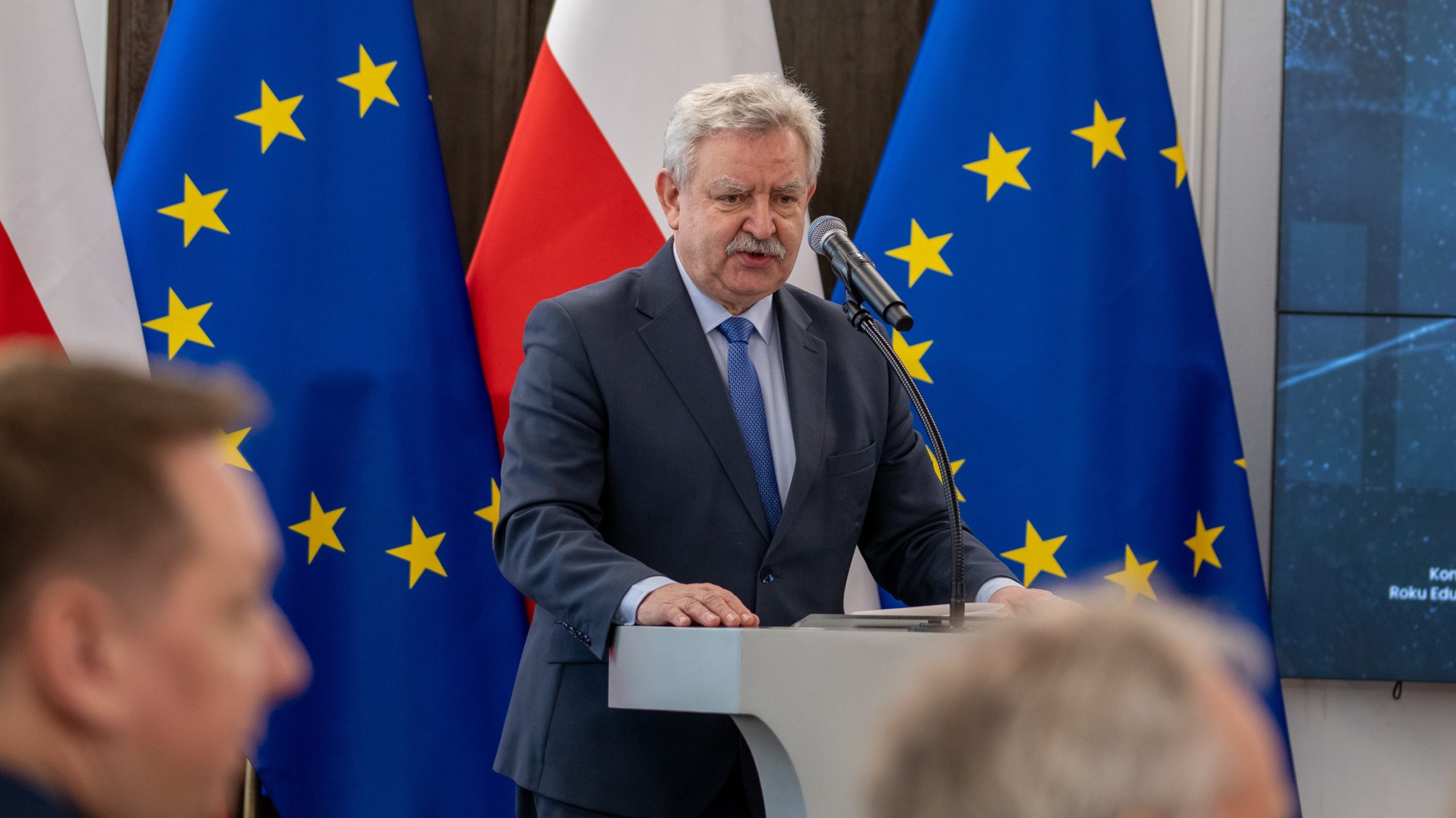 Konferencja „Rok Edukacji Ekonomicznej 2024: efekty – wyzwania – rekomendacje” - 14 stycznia 2025 r., Warszawa, Senat RP - Kazimierz Kleina, przewodniczący senackiej Komisji Budżetu i Finansów Publicznych