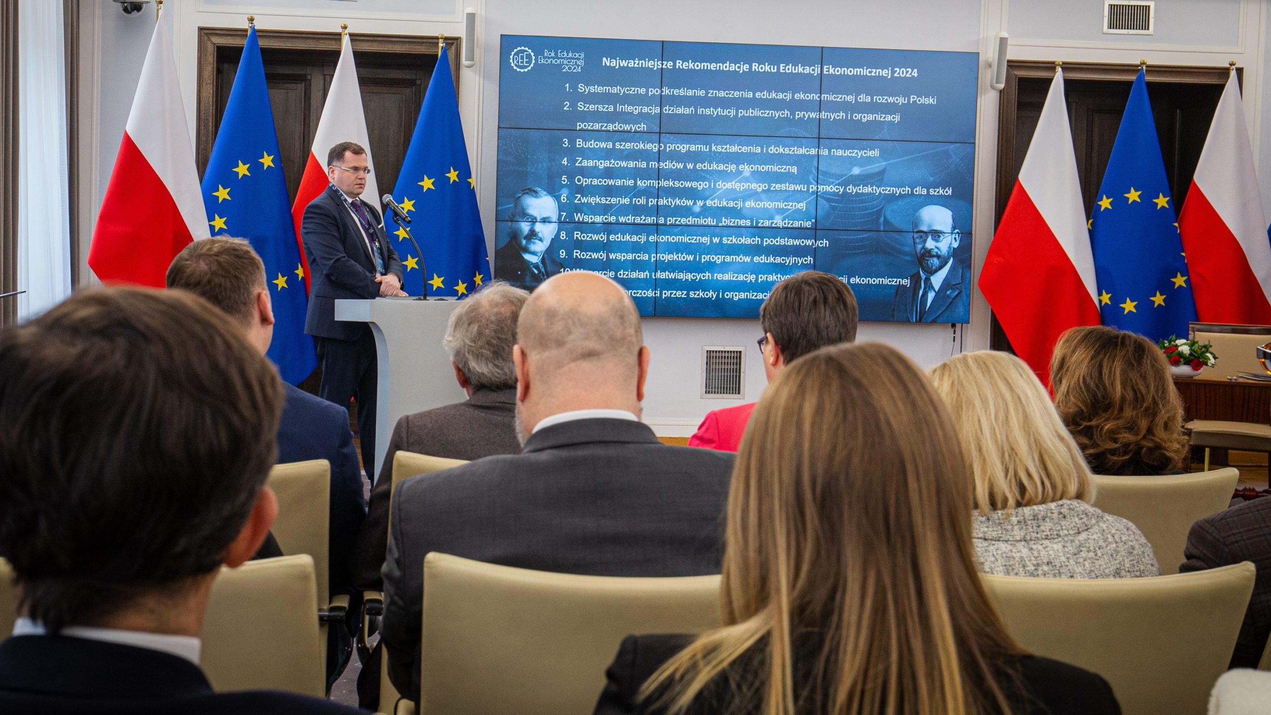 Konferencja „Rok Edukacji Ekonomicznej 2024: efekty – wyzwania – rekomendacje” - 14 stycznia 2025 r., Warszawa, Senat RP - dr Tadeusz Białek, przewodniczący Komitetu Programowego Roku Edukacji Ekonomicznej