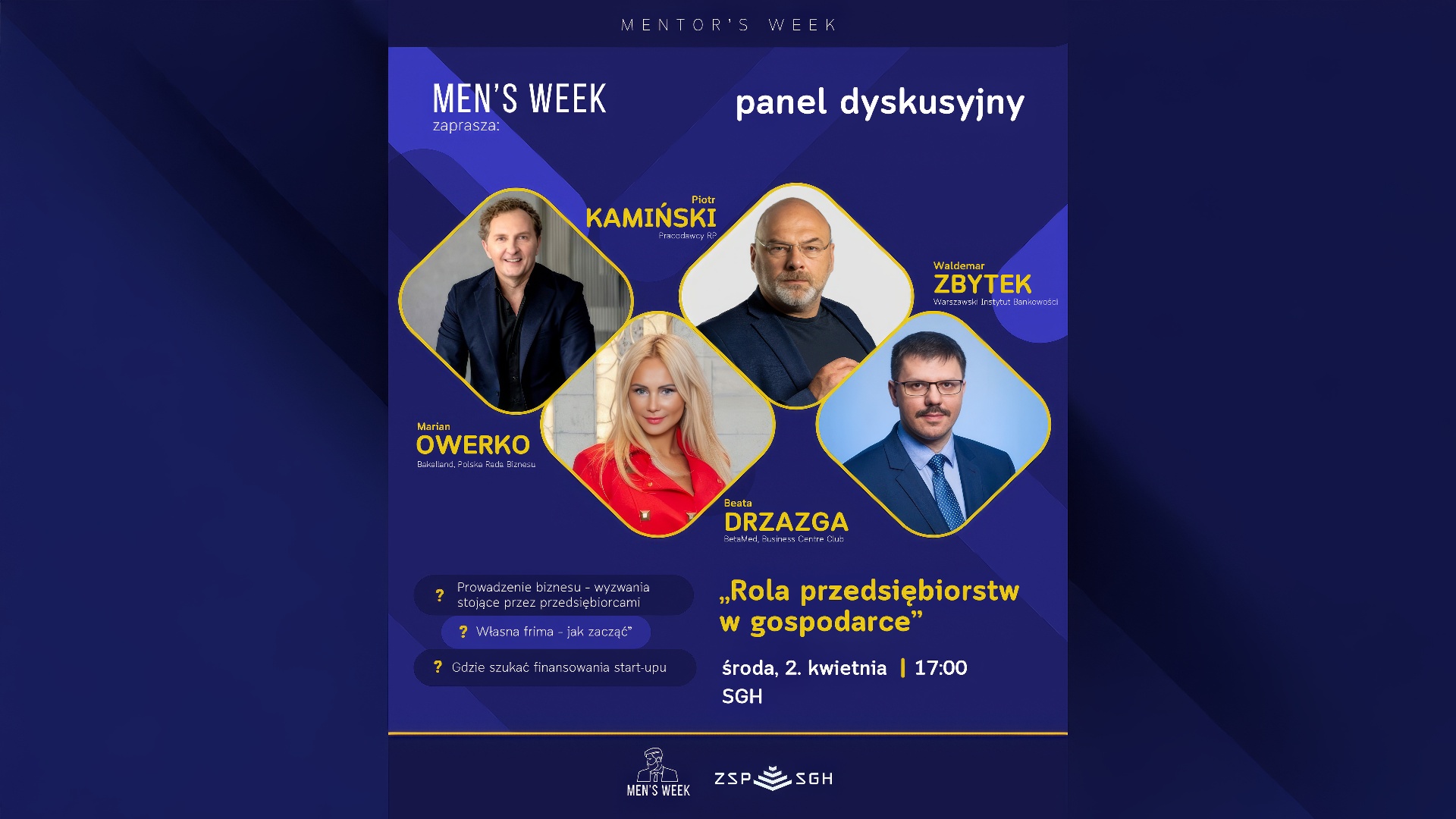 Edukacja, biznes i zdrowie psychiczne w centrum uwagi Men's Week 2025 na SGH