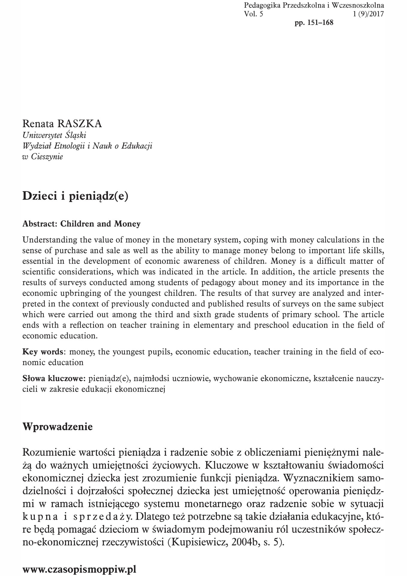 Dzieci i pieniądz(e)