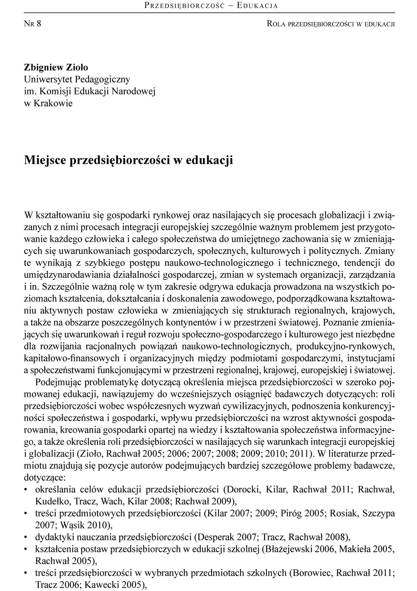 Miejsce przedsiębiorczości w edukacji